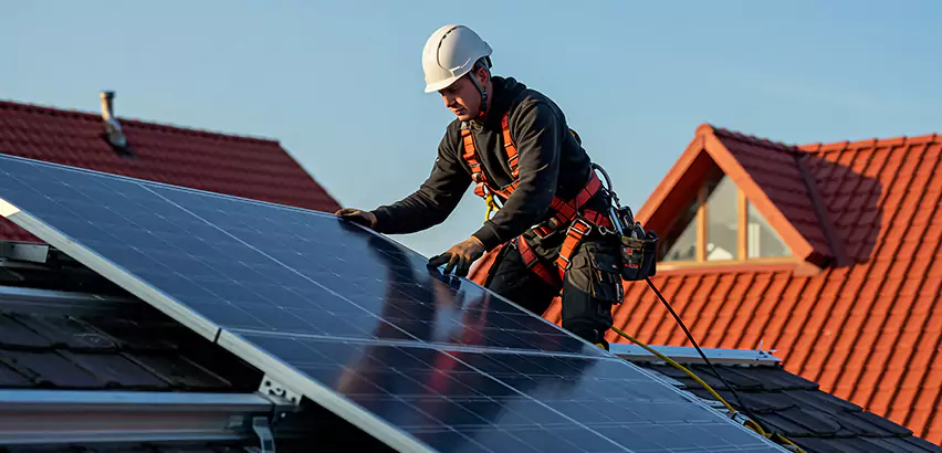 Solar Panels on Steel Roof Installation in Morton Grove